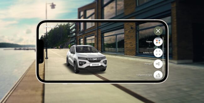 Dacia uruchomiła aplikację na smartfony z funkcją rzeczywistości rozszerzonej. Dacia AR pozwala obejrzeć samochód w skali 1:1