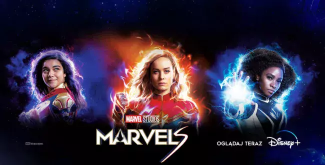 Film ,,The Marvels” w końcu trafił na Disney+ . Posiadacze abonamentu już od kilku dni mogą go obejrzeć