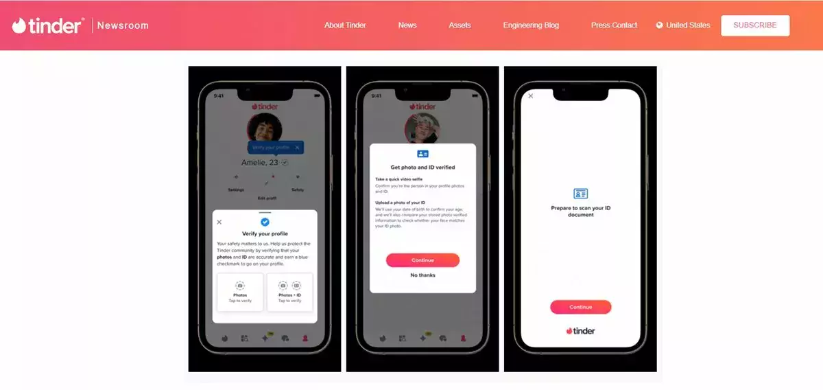 Tinder wprowadza nową funkcję weryfikacji profilu