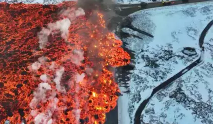 Nagrania po wybuchu wulkanu na Islandii. Piękna i niebezpieczna siła natury