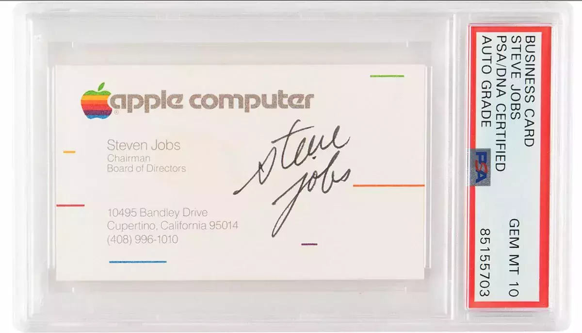 wizytówka steve jobs apple 1983