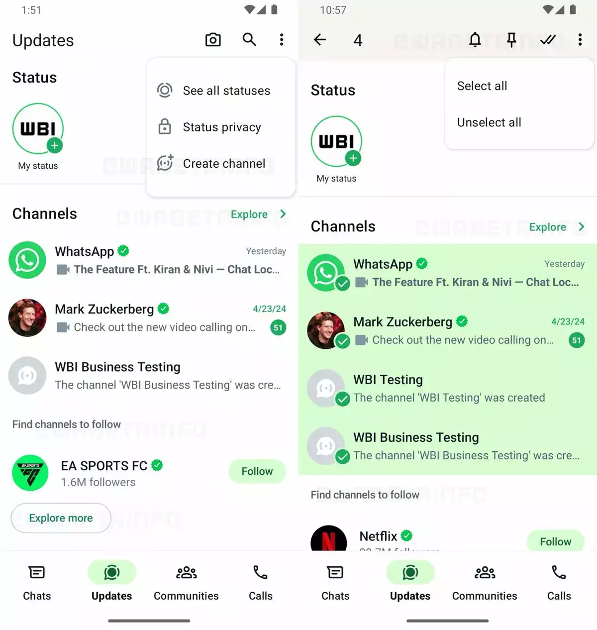 WhatsApp jest obecnie w trakcie aktualizacji listy kanałów