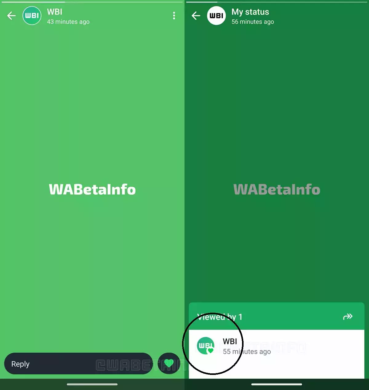 funkcja zielone serduszko w statusie WhatsApp
